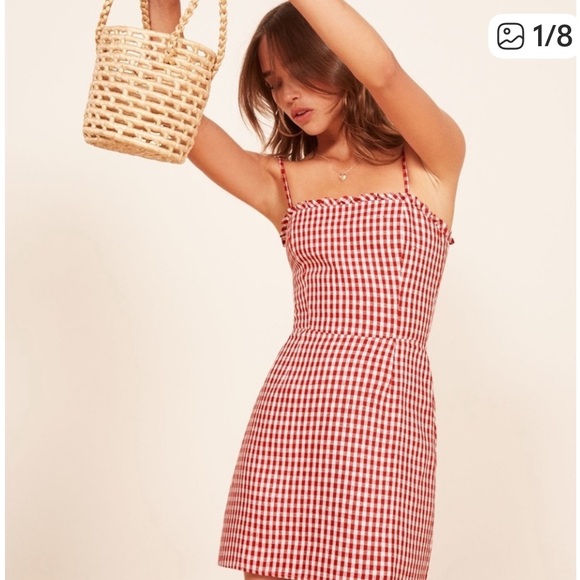 Reformation Dresses & Skirts - Reformation red gingham Ava mini dress size 2